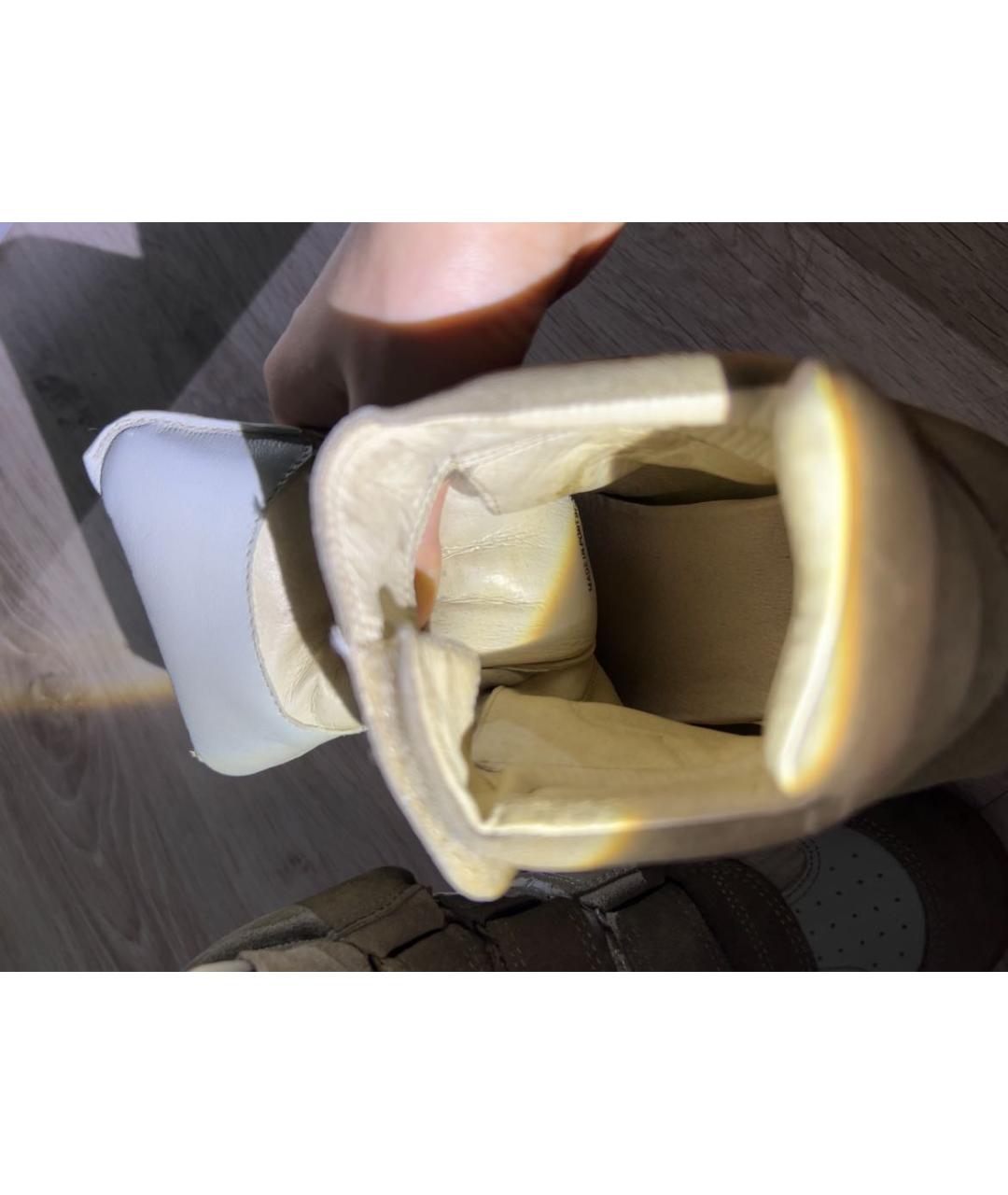 ISABEL MARANT Бежевые замшевые кроссовки, фото 7