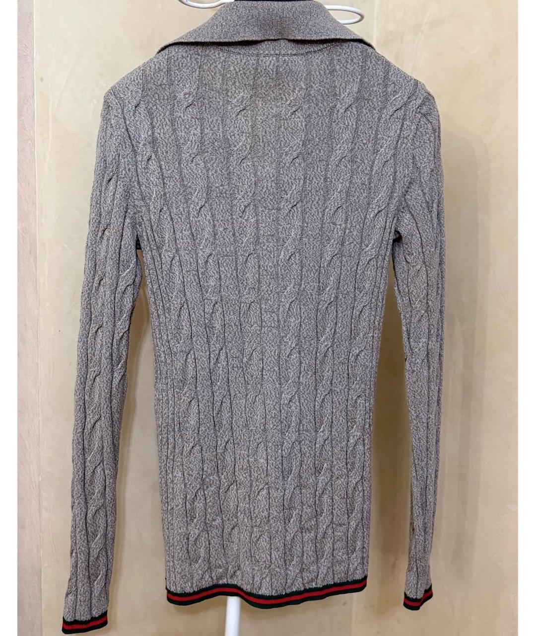 GUCCI Серый шерстяной джемпер / свитер, фото 2