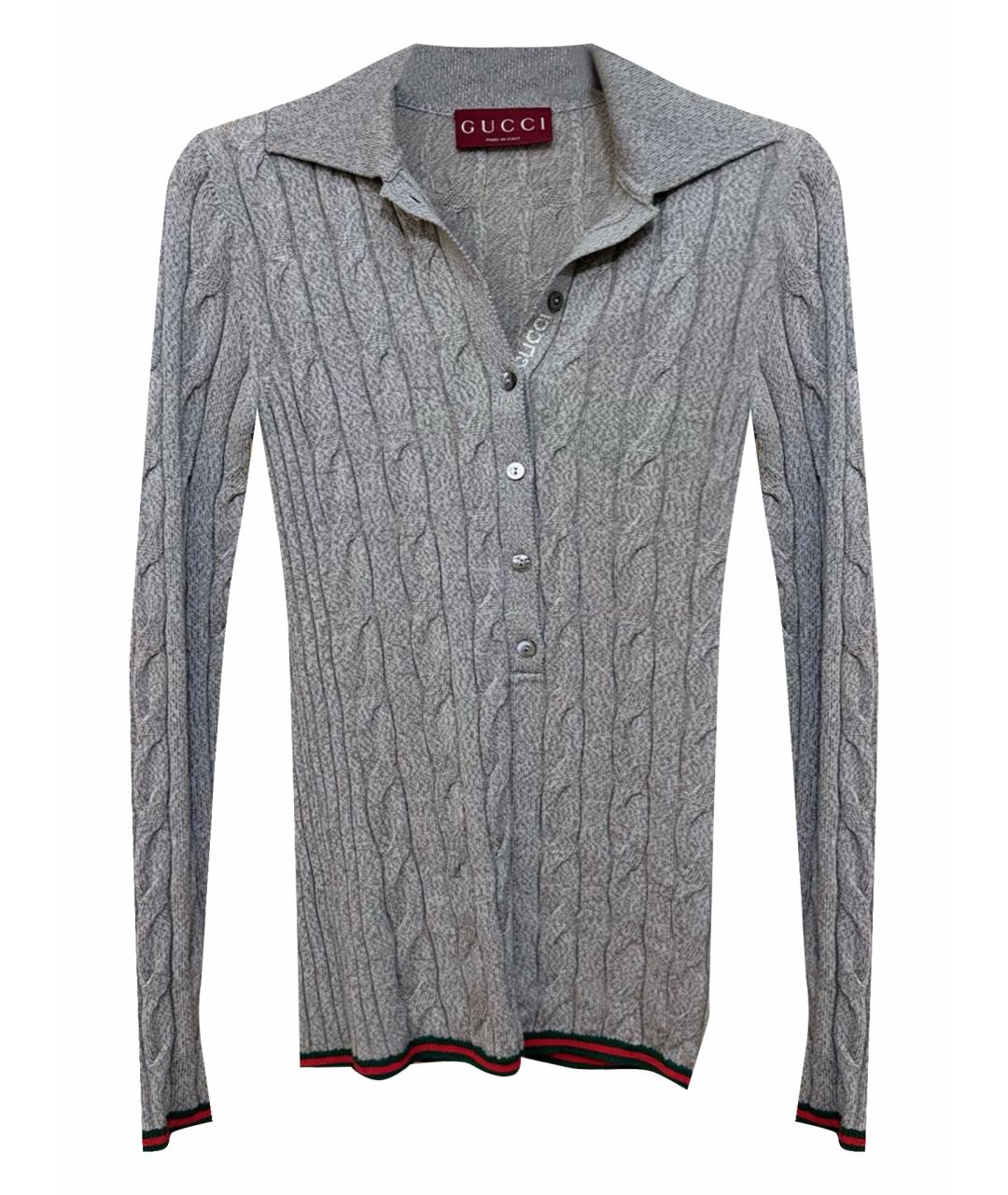 GUCCI Серый шерстяной джемпер / свитер, фото 1
