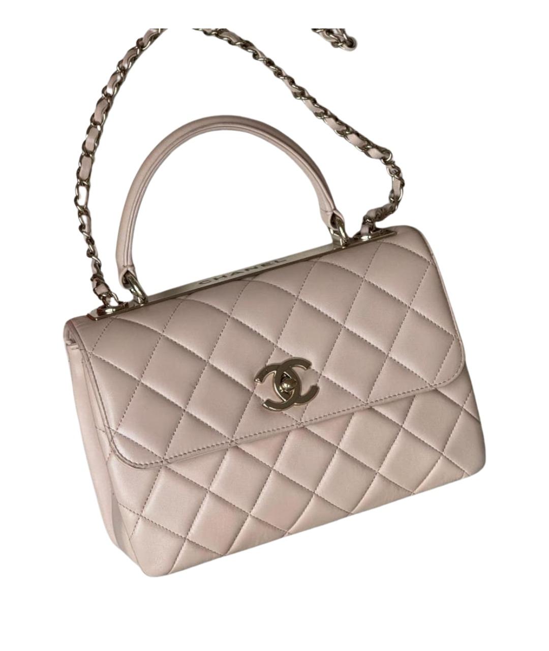 CHANEL Розовая кожаная сумка через плечо, фото 1