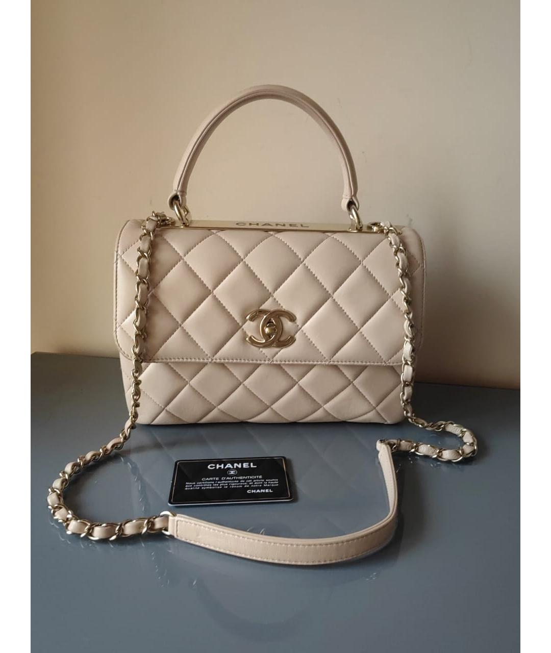 CHANEL Розовая кожаная сумка через плечо, фото 3