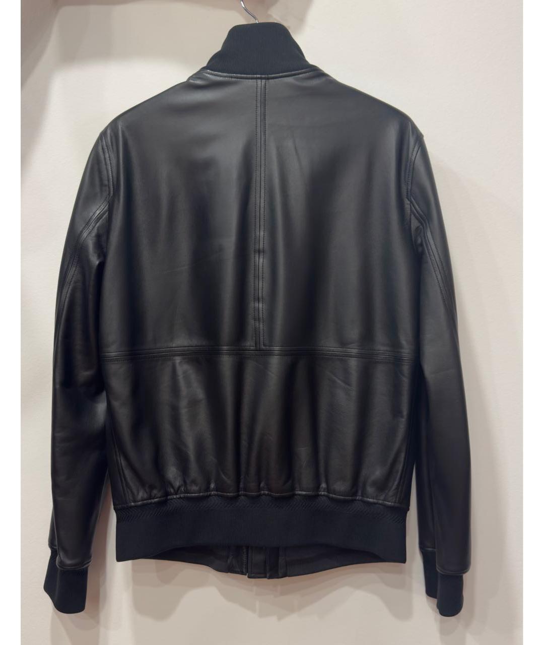 ZEGNA Черная кожаная куртка, фото 2