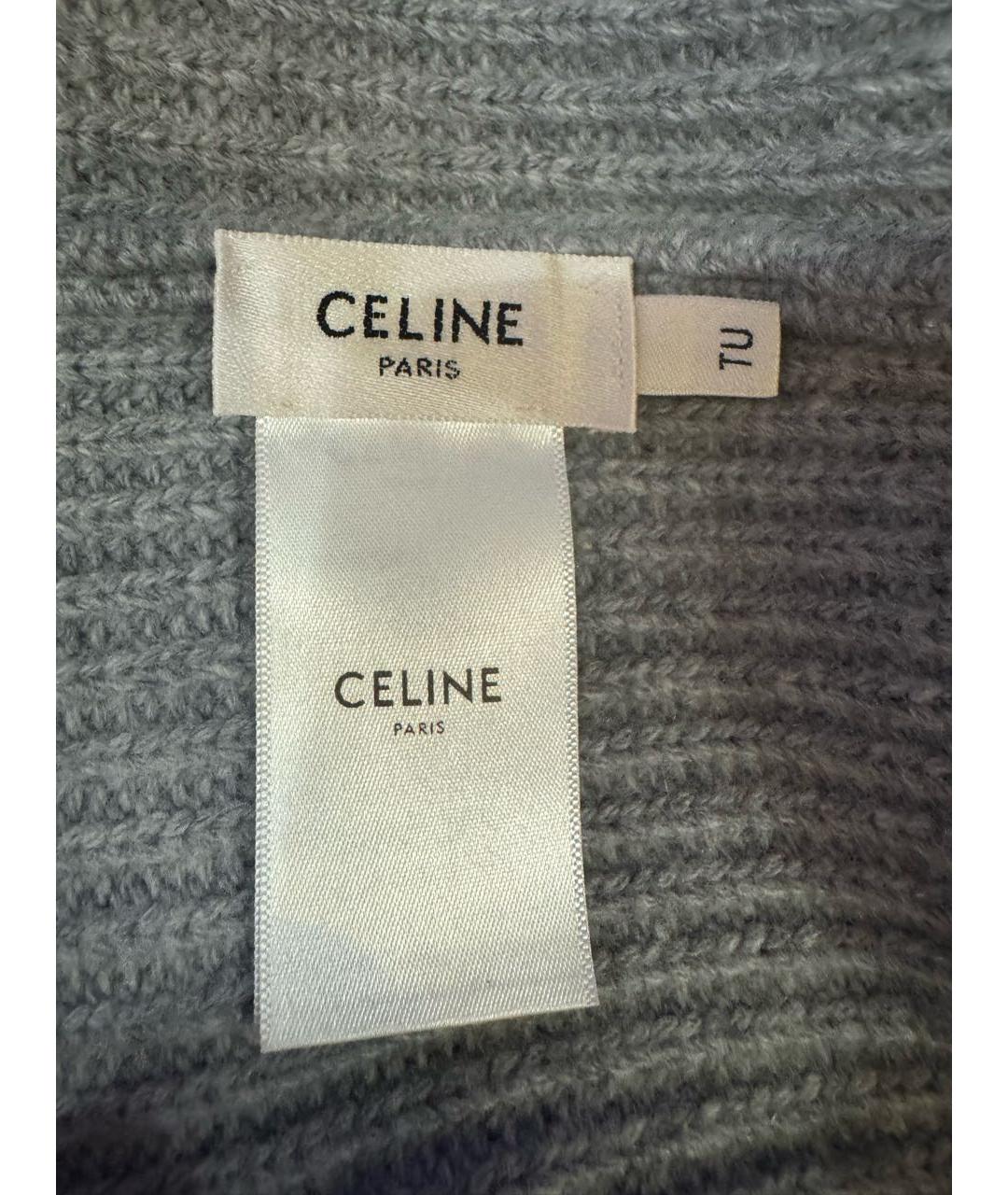 CELINE Серая шерстяная шапка, фото 4