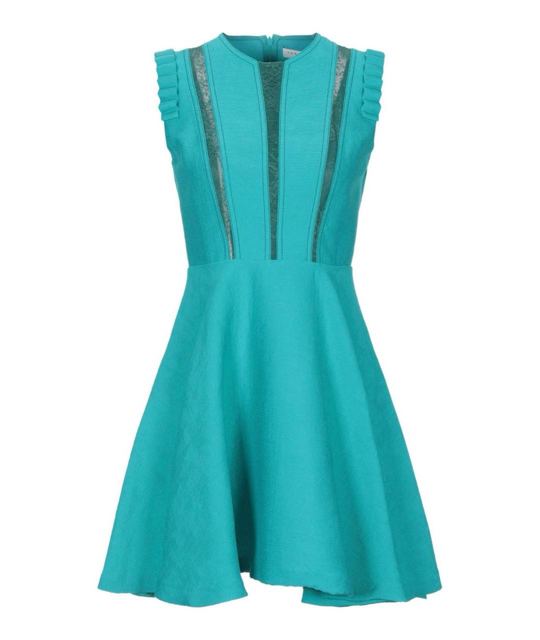 SANDRO Бирюзовое вискозное повседневное платье, фото 8