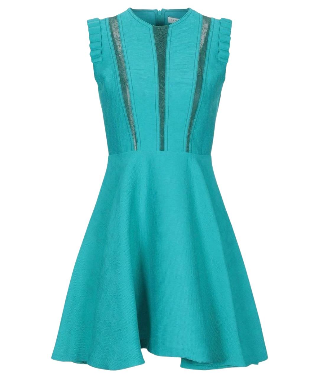 SANDRO Бирюзовое вискозное повседневное платье, фото 1