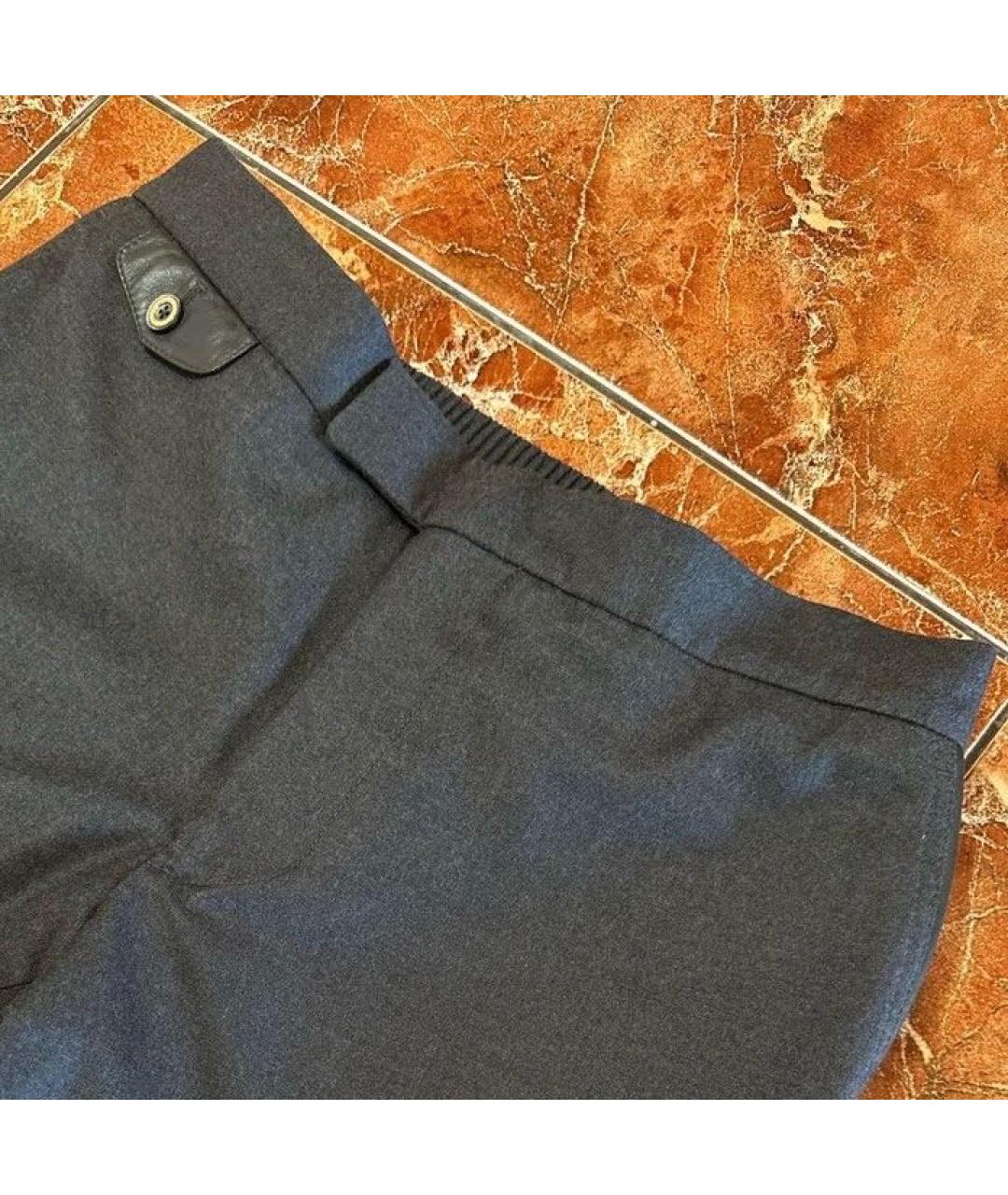 ZILLI Серые шерстяные повседневные брюки, фото 4