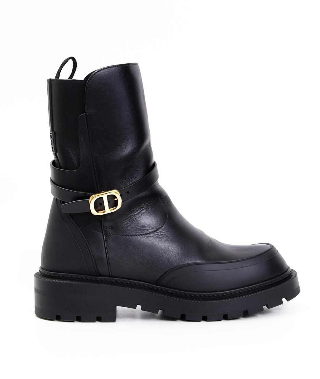 CHRISTIAN DIOR Черные кожаные ботинки, фото 9