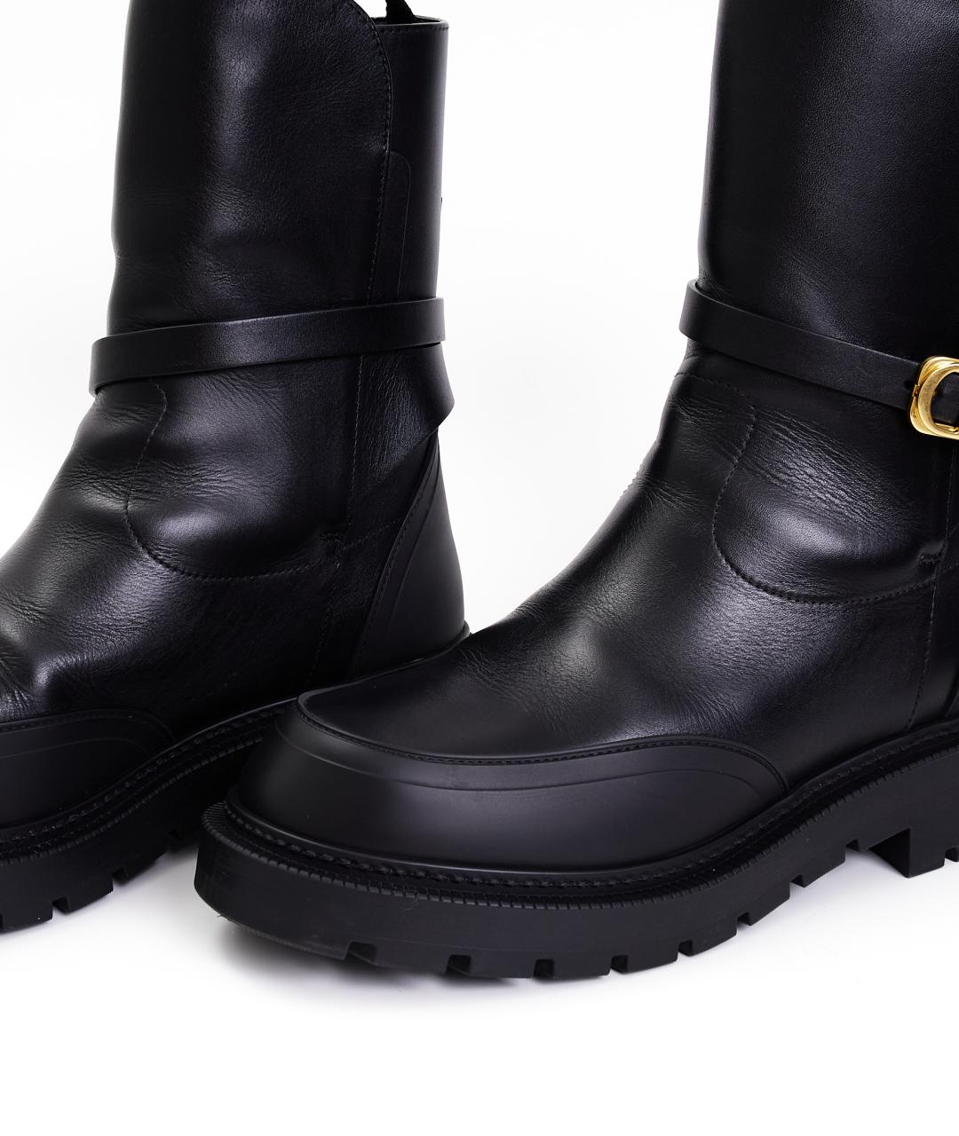 CHRISTIAN DIOR Черные кожаные ботинки, фото 5
