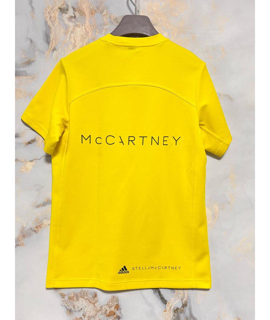 ADIDAS BY STELLA MCCARTNEY Желтая хлопковая футболка, фото 5