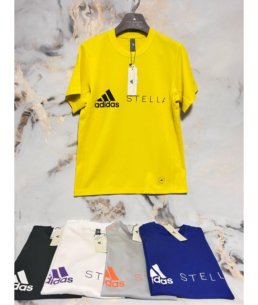 ADIDAS BY STELLA MCCARTNEY Желтая хлопковая футболка, фото 7