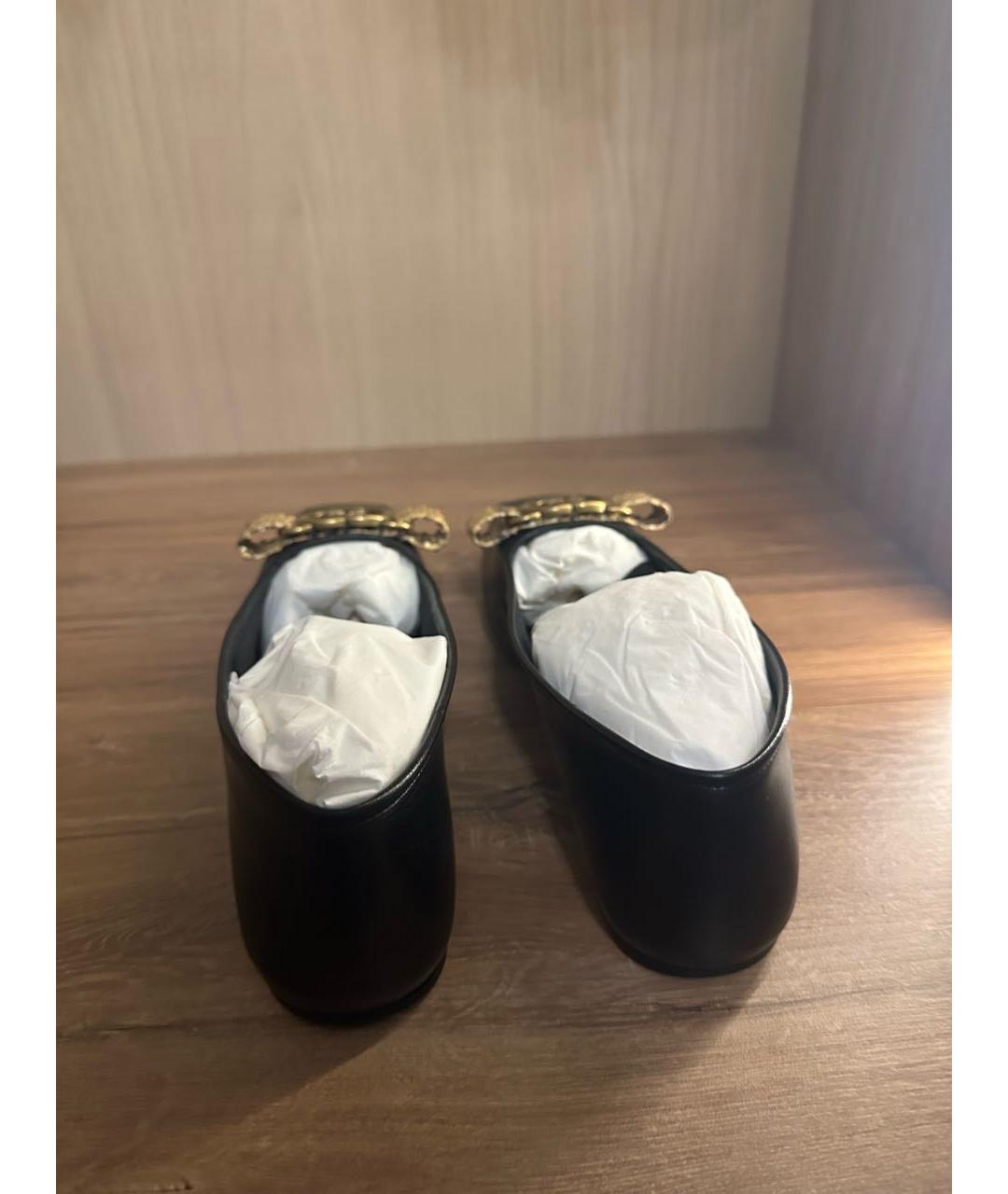 GUCCI Черные кожаные балетки, фото 4