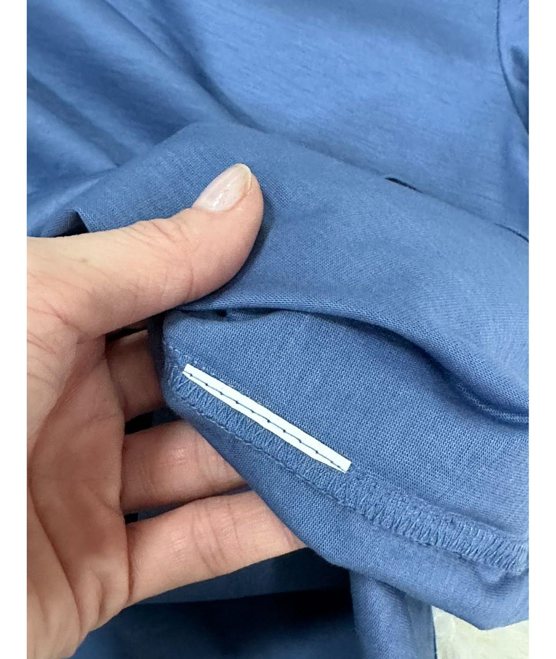 HUGO BOSS Синяя хлопковая футболка, фото 4