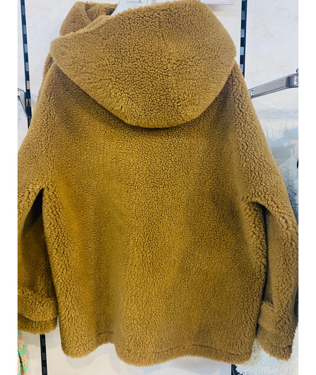 ERMANNO FIRENZE Бежевое меховое пальто, фото 2