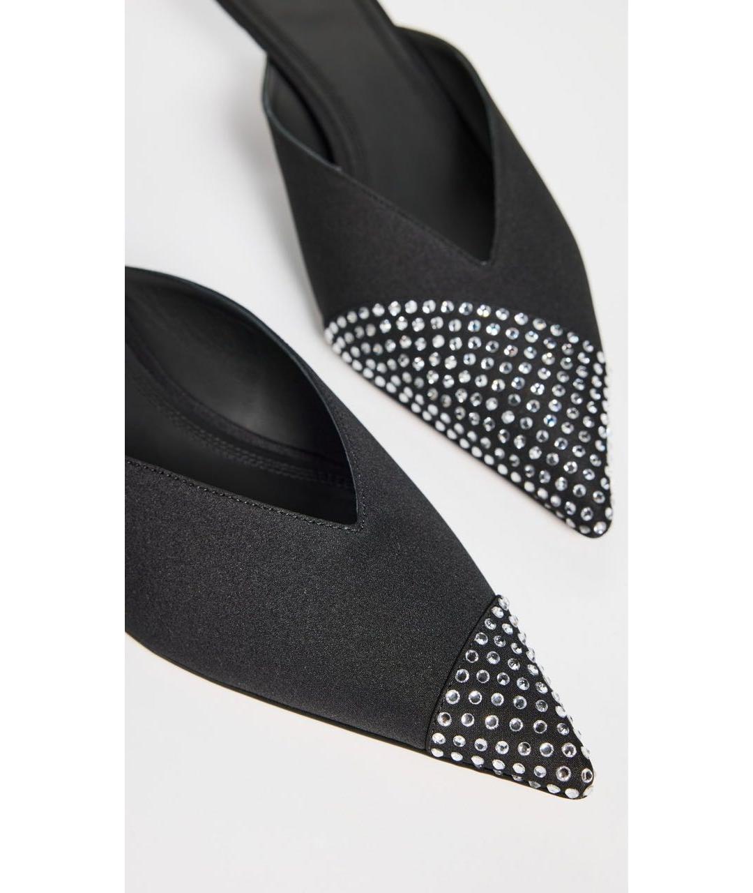 NEOUS Черные текстильные мюли, фото 3