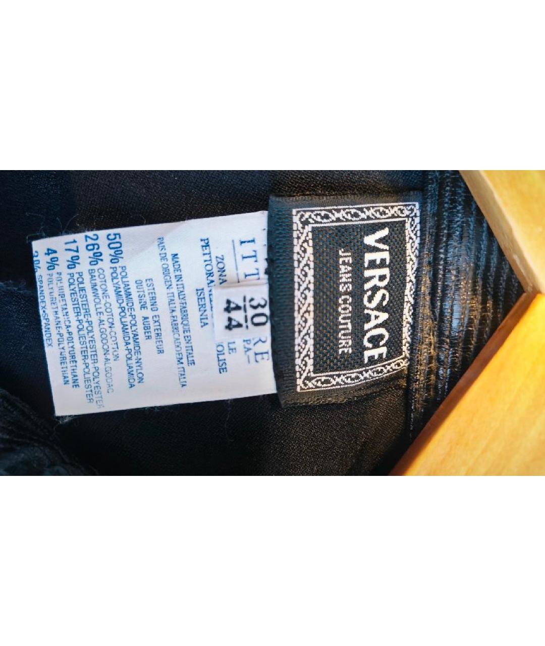 VERSACE JEANS COUTURE Черное хлопковое платье, фото 3