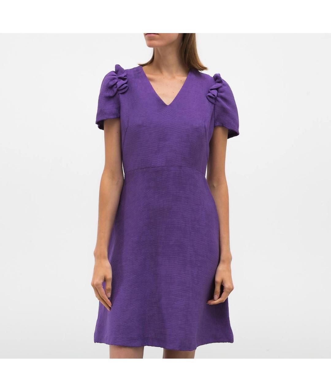 SANDRO Фиолетовое вискозное повседневное платье, фото 6