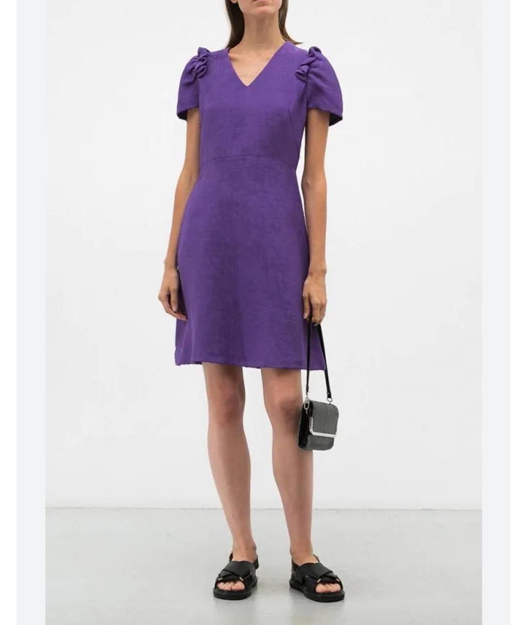 SANDRO Фиолетовое вискозное повседневное платье, фото 7