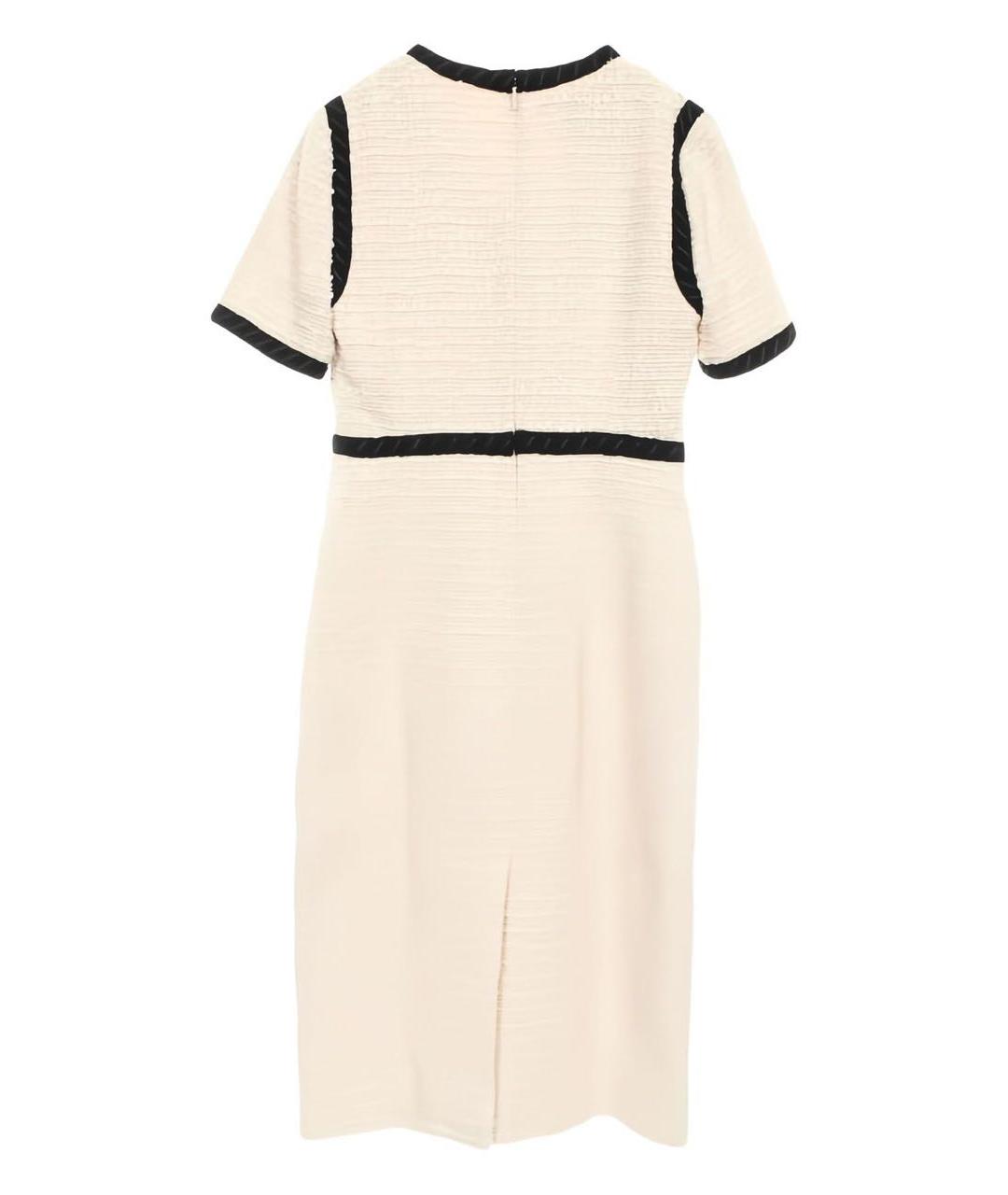 GUCCI Бежевое твидовое повседневное платье, фото 2