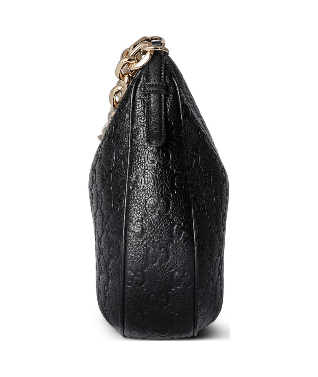 GUCCI Черная кожаная сумка через плечо, фото 3