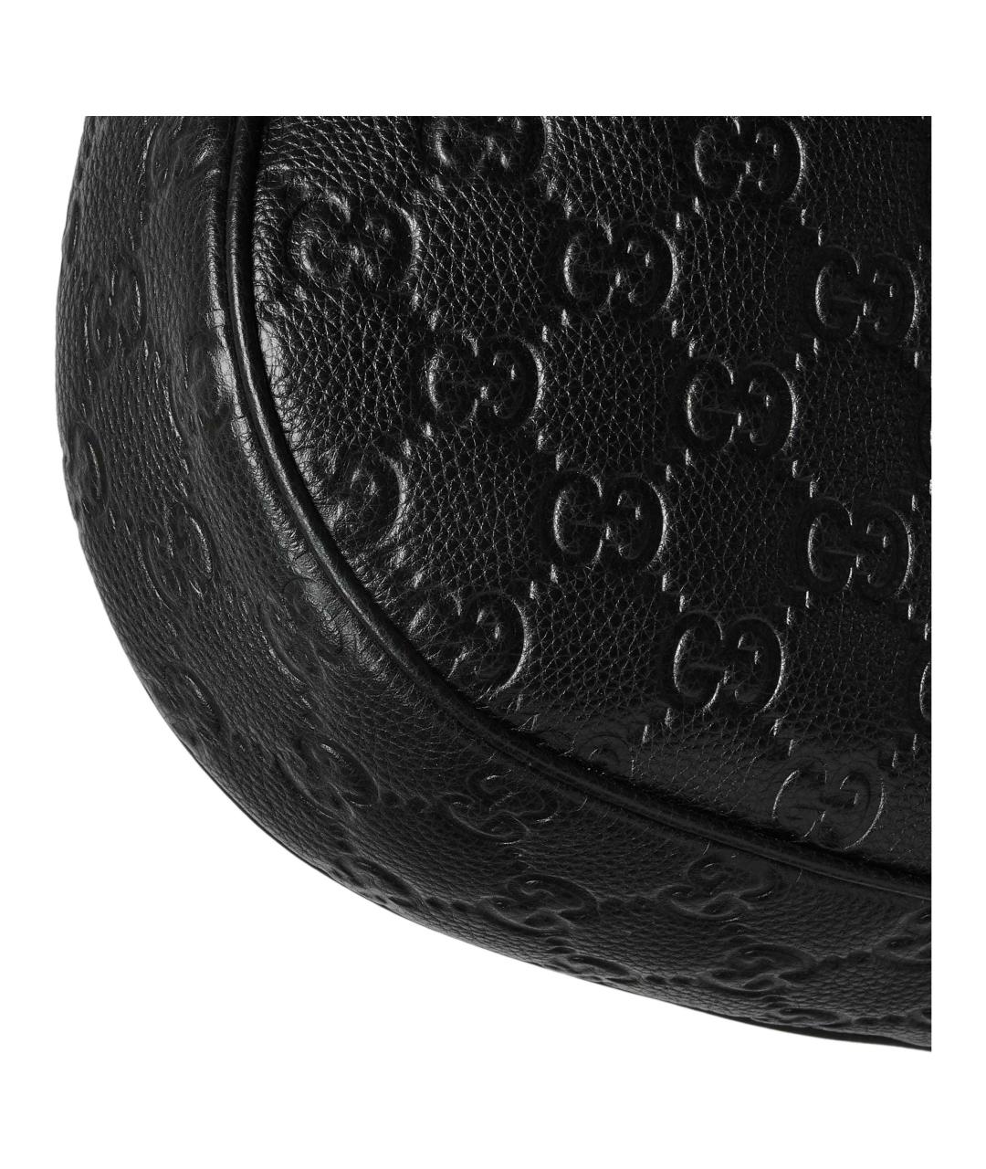 GUCCI Черная кожаная сумка через плечо, фото 7