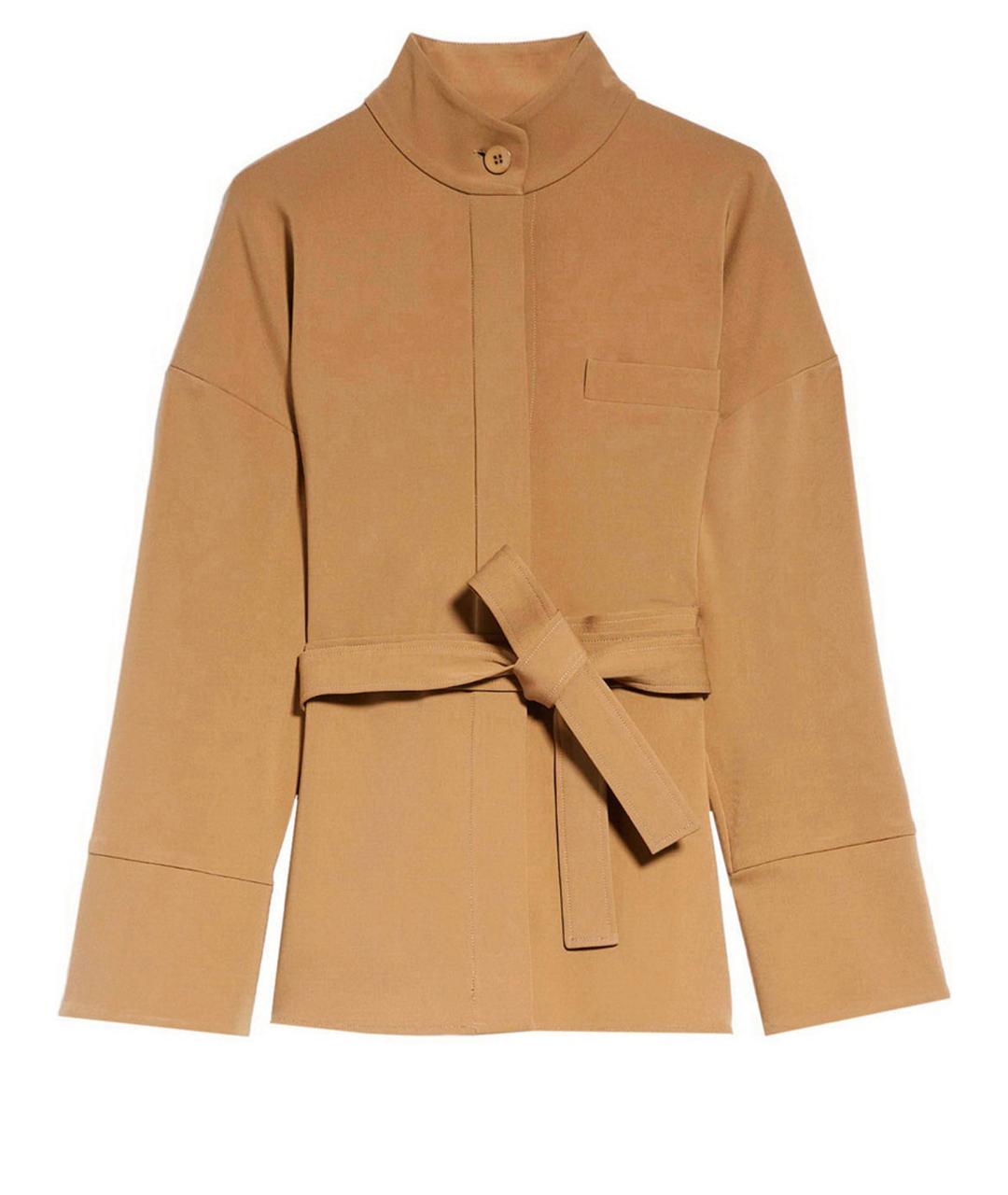 MAX MARA Бежевый вискозный жакет/пиджак, фото 1