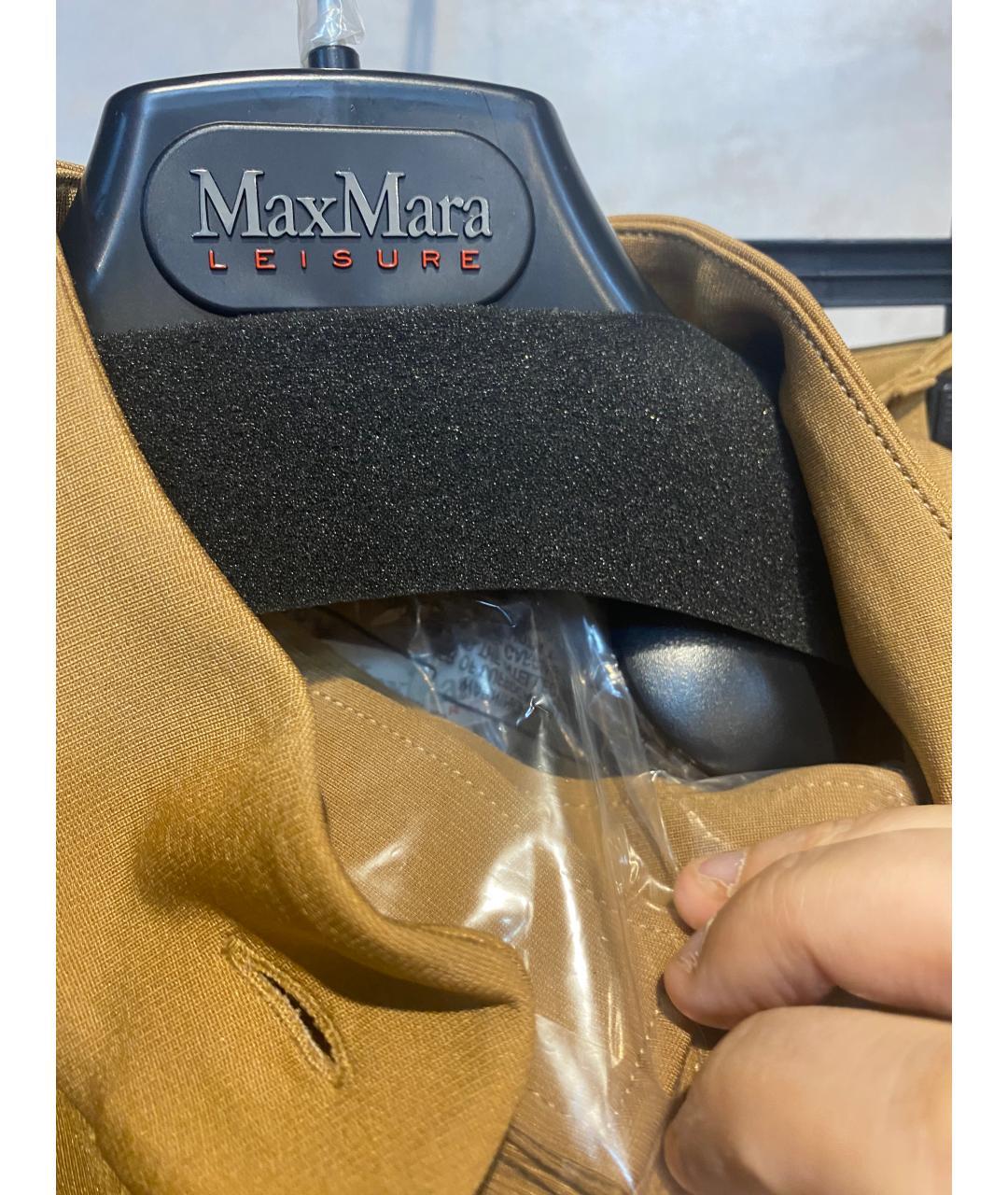 MAX MARA Бежевый вискозный жакет/пиджак, фото 3