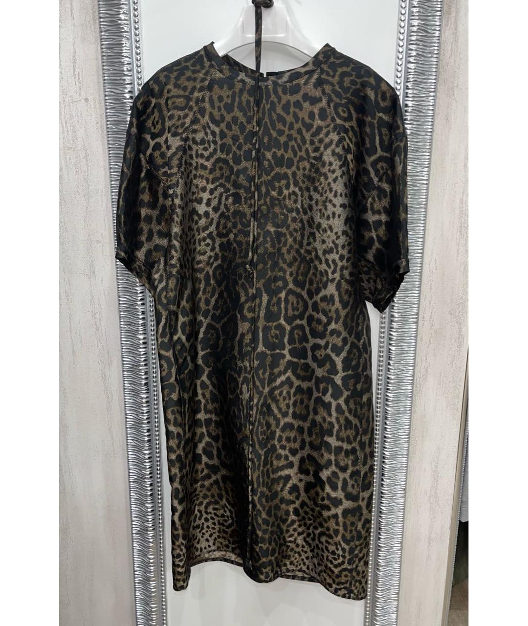 LANVIN Коричневое ацетатное коктейльное платье, фото 5