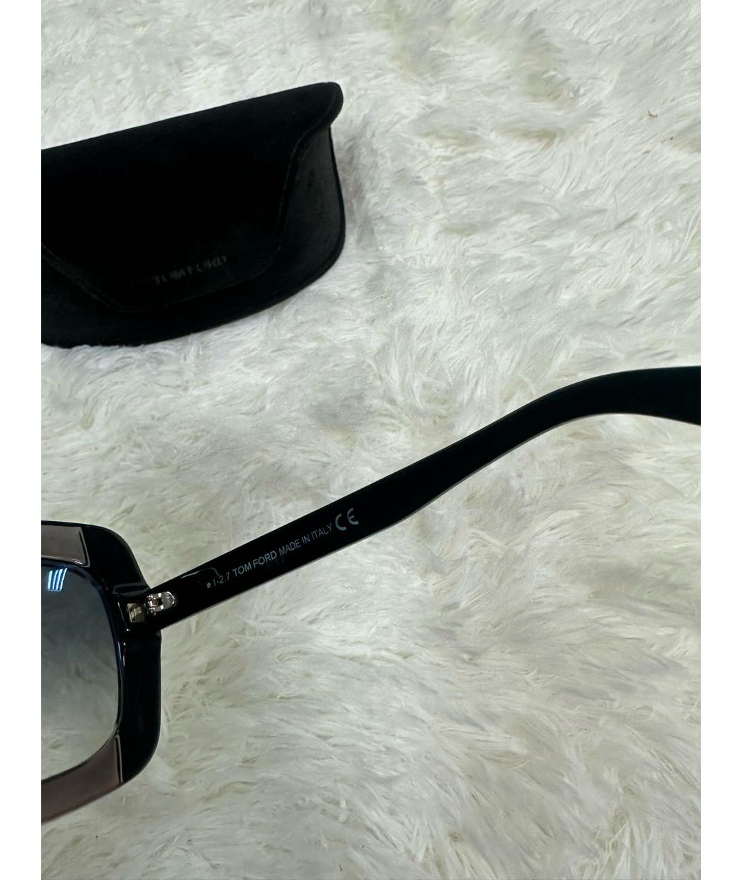 TOM FORD Коричневые пластиковые солнцезащитные очки, фото 7