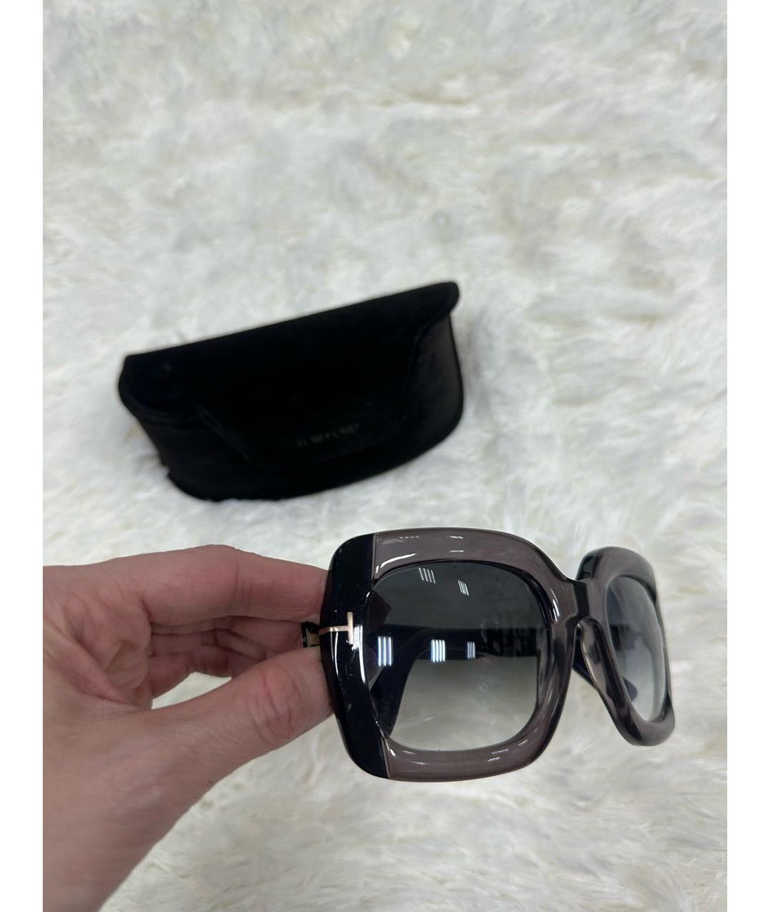 TOM FORD Коричневые пластиковые солнцезащитные очки, фото 3