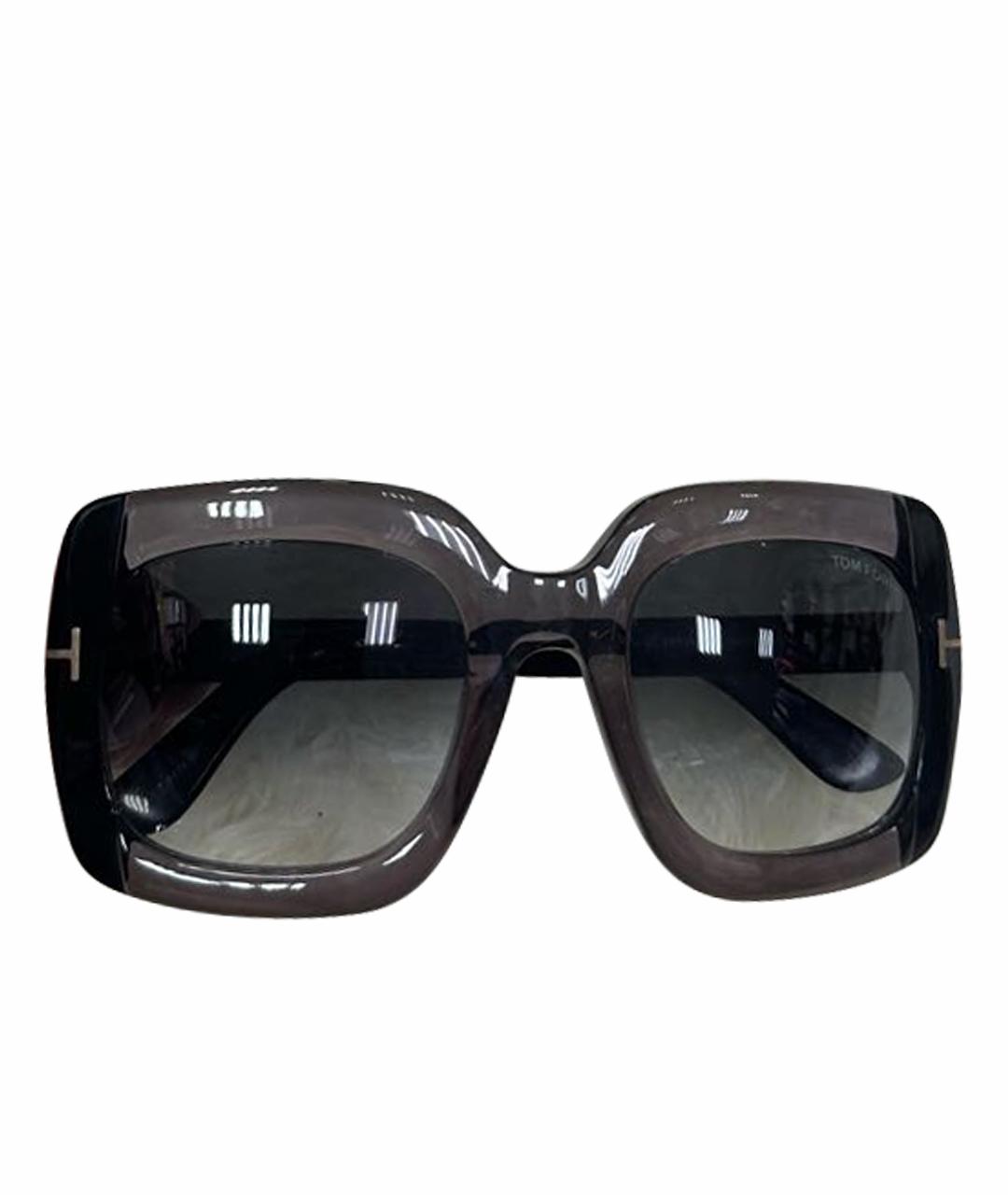 TOM FORD Коричневые пластиковые солнцезащитные очки, фото 1