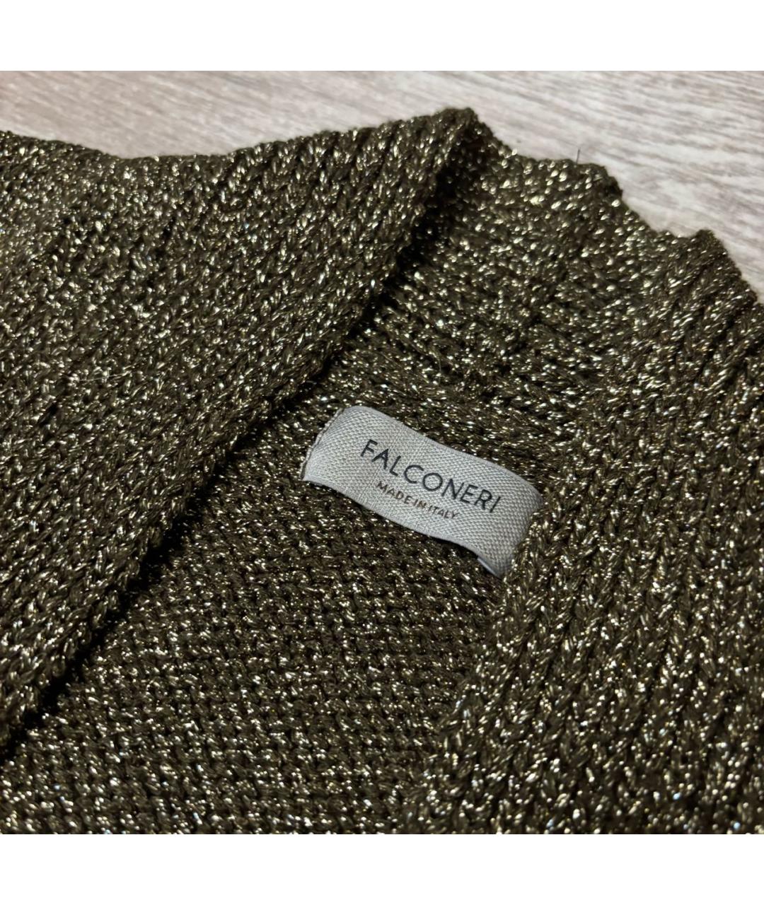 FALCONERI Золотой вискозный кардиган, фото 4