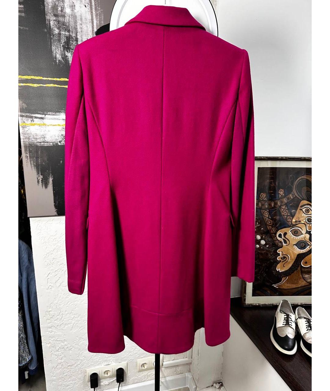 BCBG MAXAZRIA Фуксия шерстяное пальто, фото 2