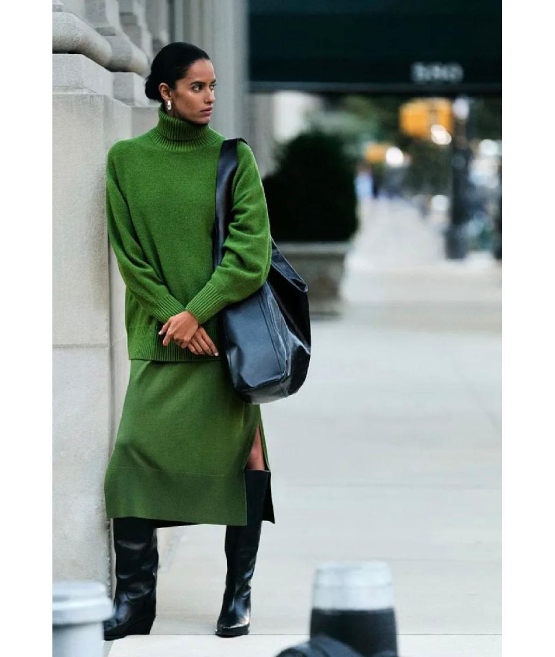 COS Зеленые шерстяное повседневное платье, фото 5