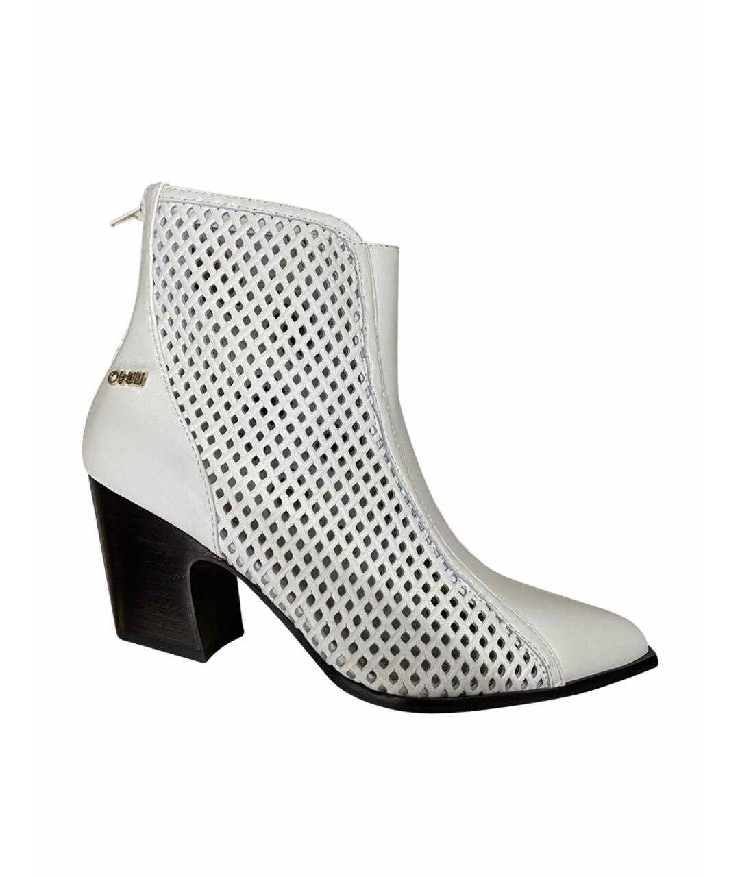 LIU JO Белые кожаные ботильоны, фото 1