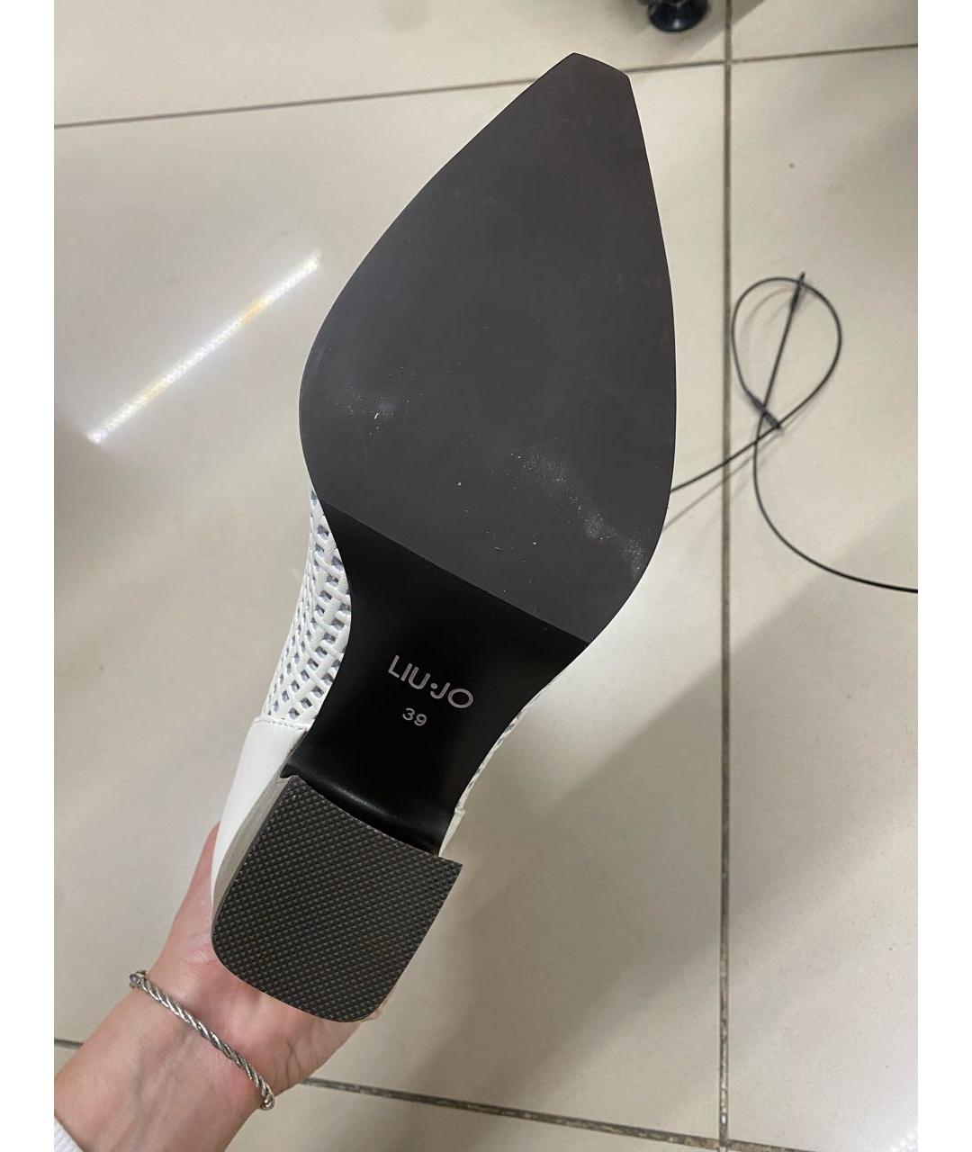 LIU JO Белые кожаные ботильоны, фото 6