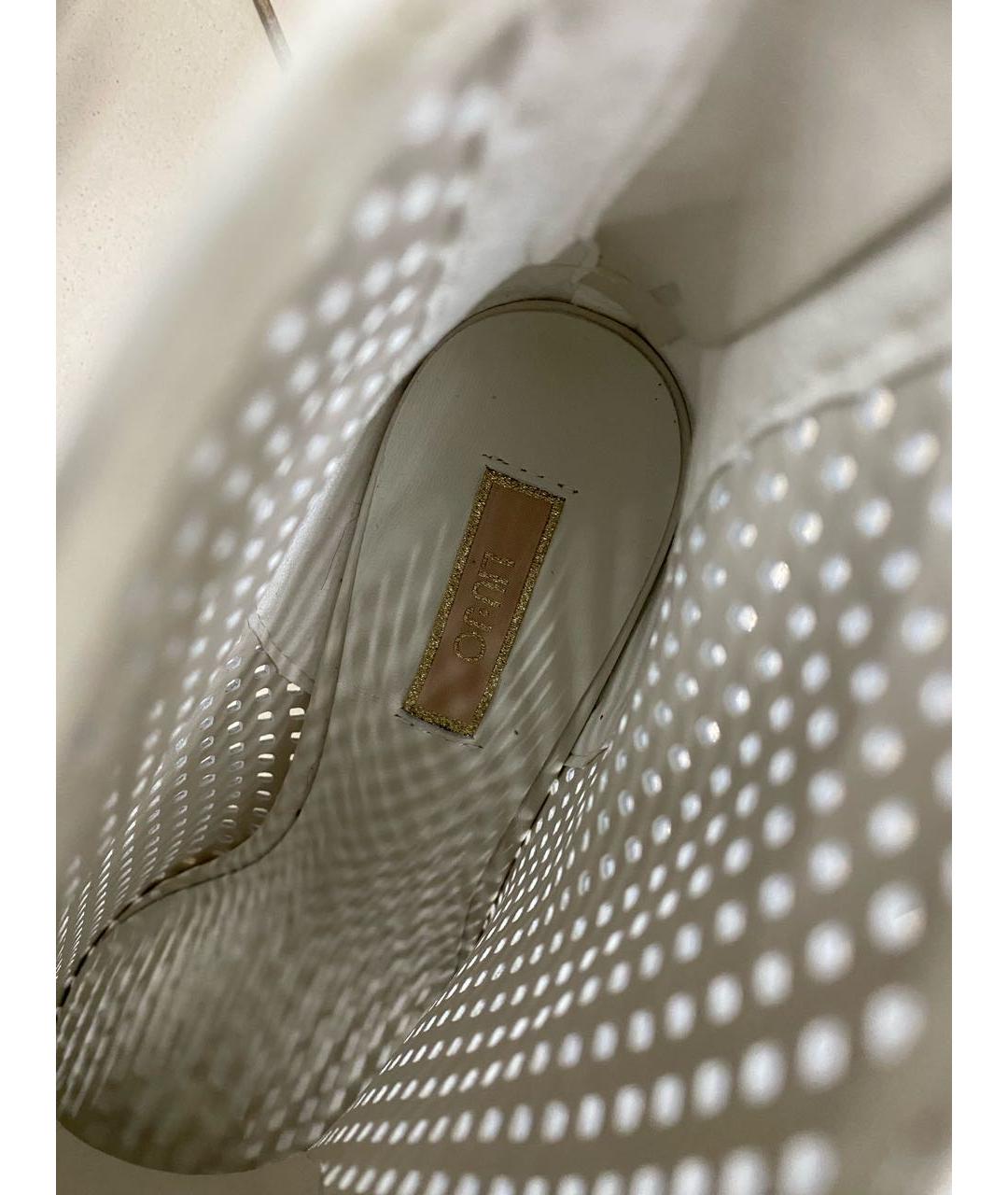 LIU JO Белые кожаные ботильоны, фото 4
