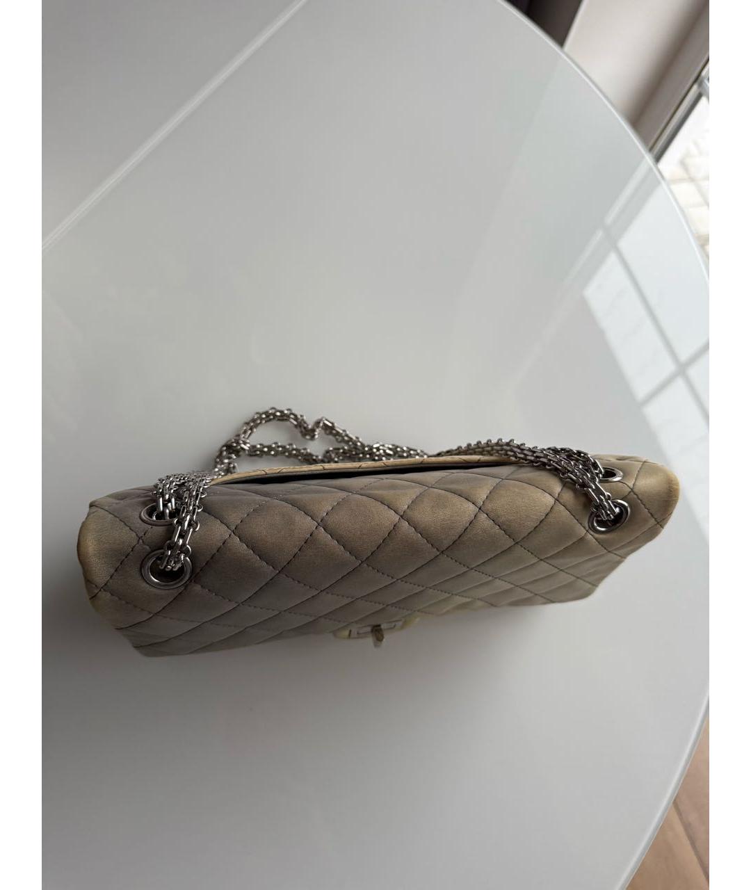 CHANEL Бежевая кожаная сумка через плечо, фото 2