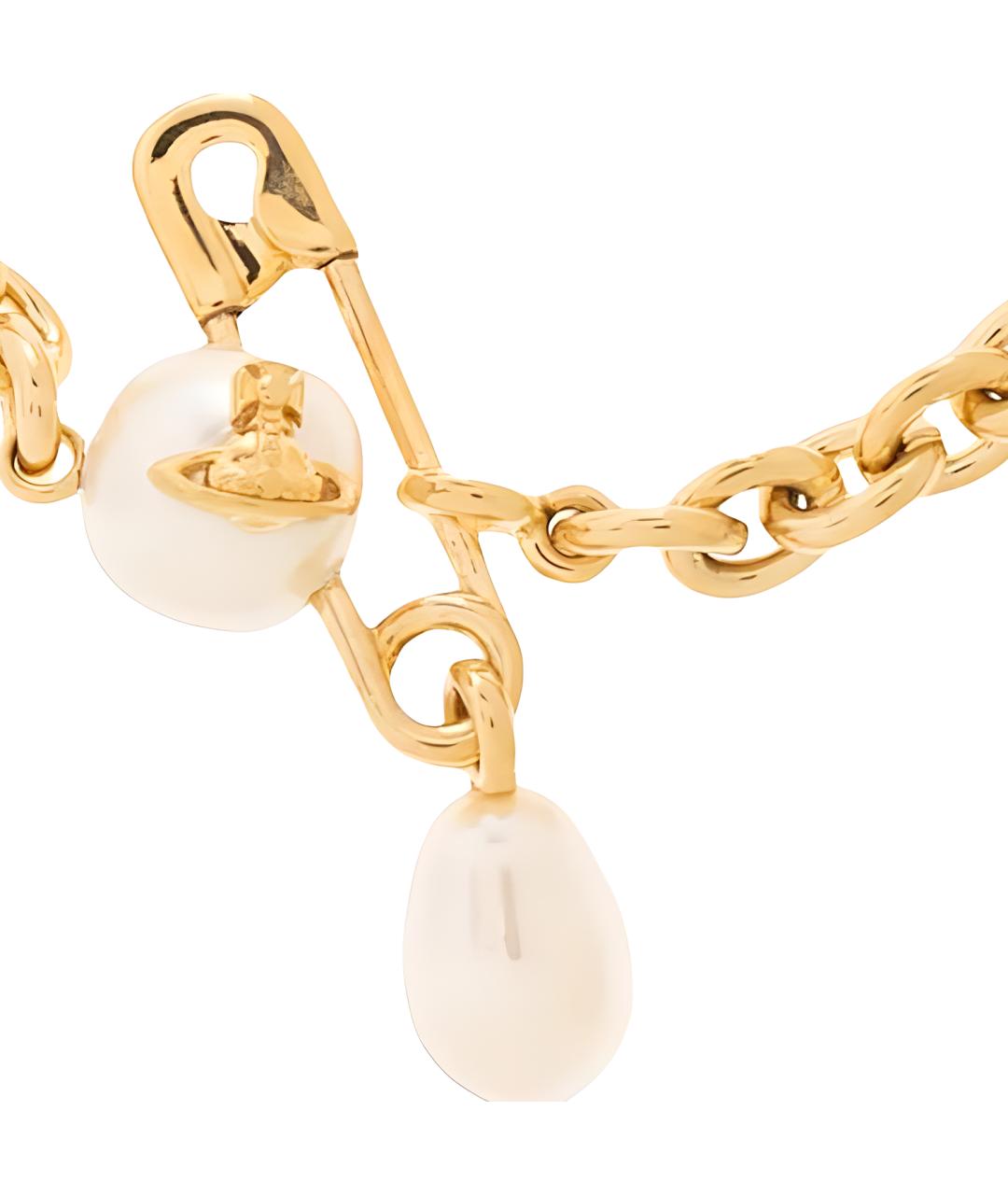 VIVIENNE WESTWOOD Золотой металлический браслет, фото 3