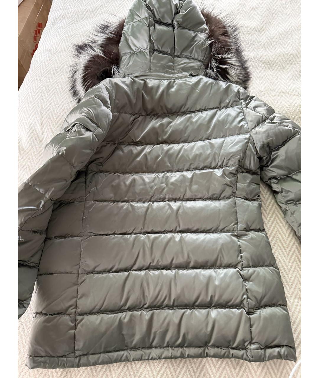 PRADA Серый полиэстеровый пуховик, фото 5