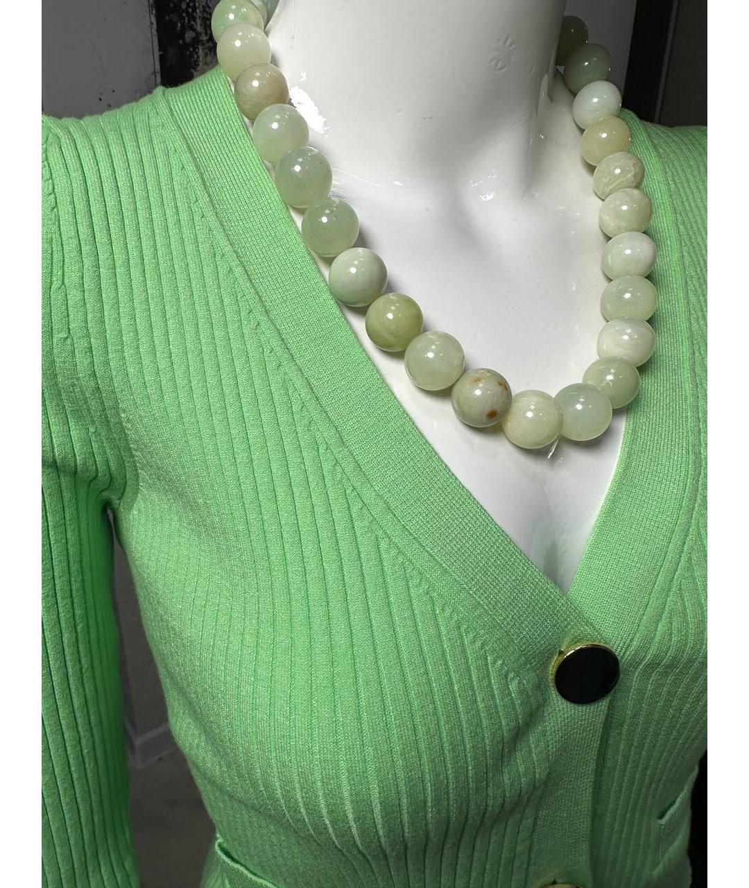 SELF-PORTRAIT Салатовый вискозный кардиган, фото 7