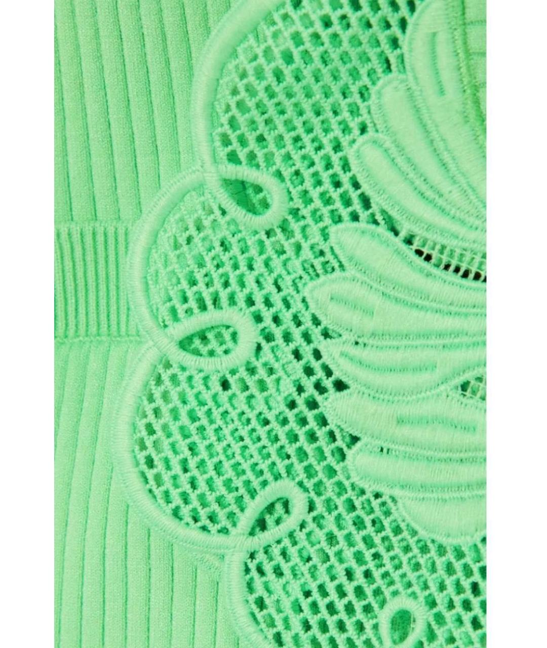SELF-PORTRAIT Салатовый вискозный кардиган, фото 5