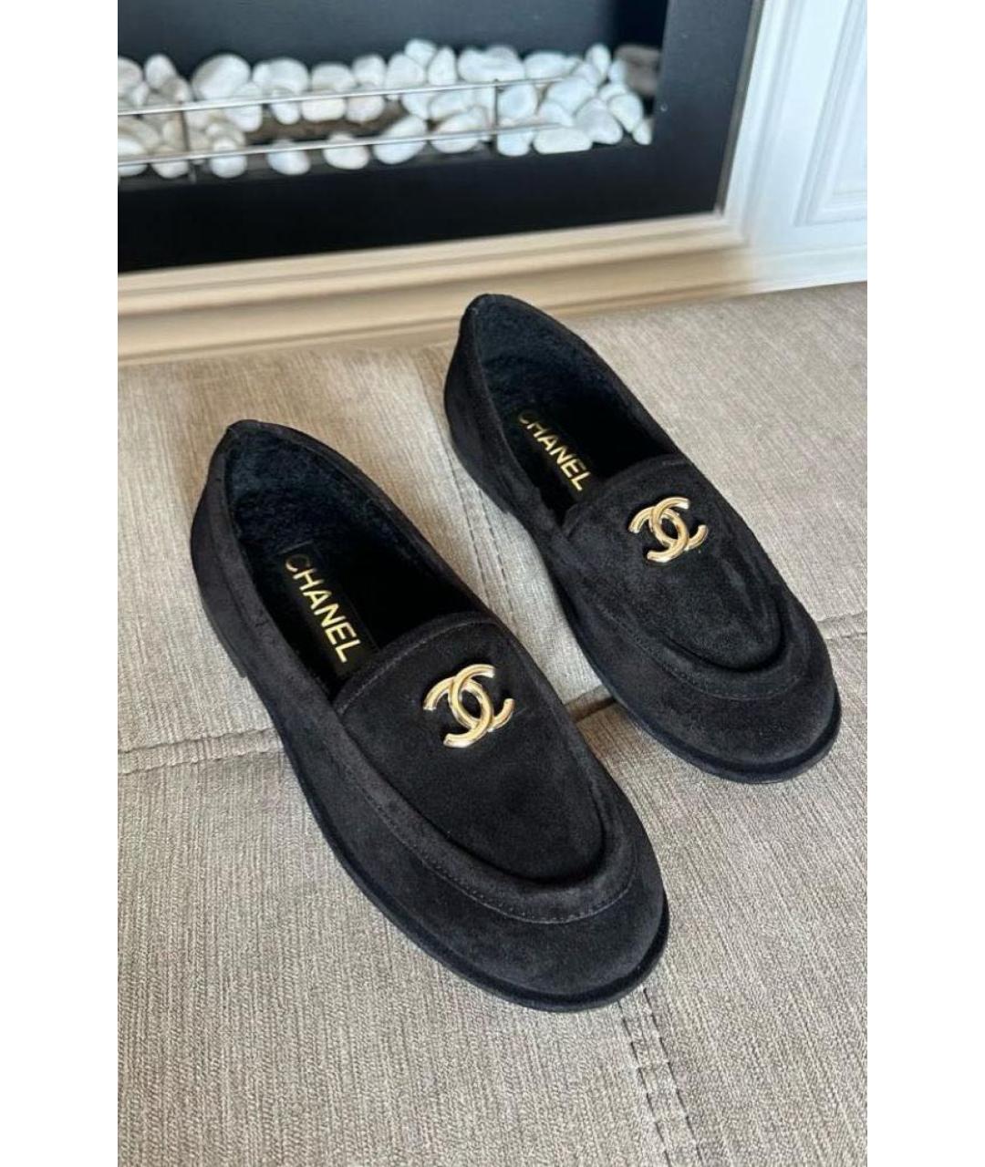 CHANEL Черные бархатные ботильоны, фото 3