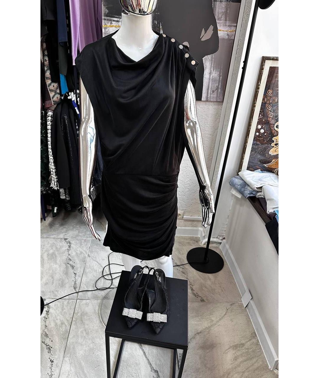 IRO Черное хлопковое повседневное платье, фото 8