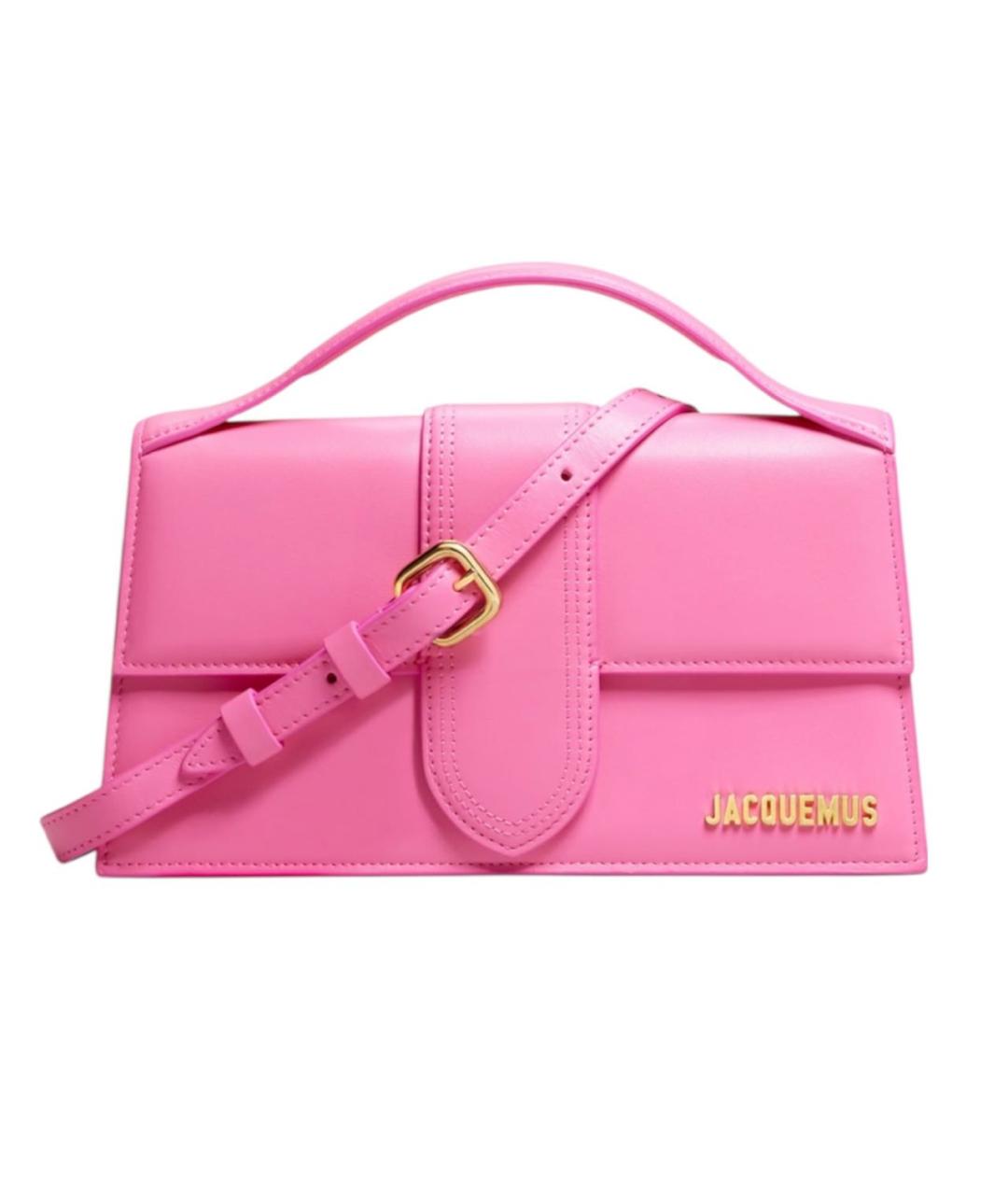 JACQUEMUS Розовая кожаная сумка через плечо, фото 9