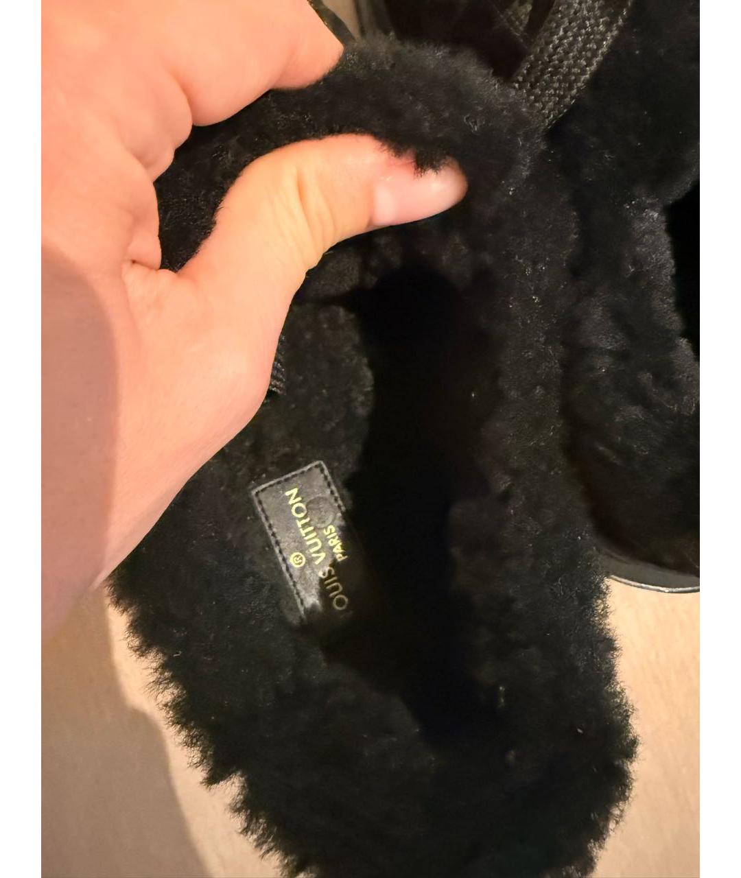 LOUIS VUITTON Черные замшевые кеды, фото 3