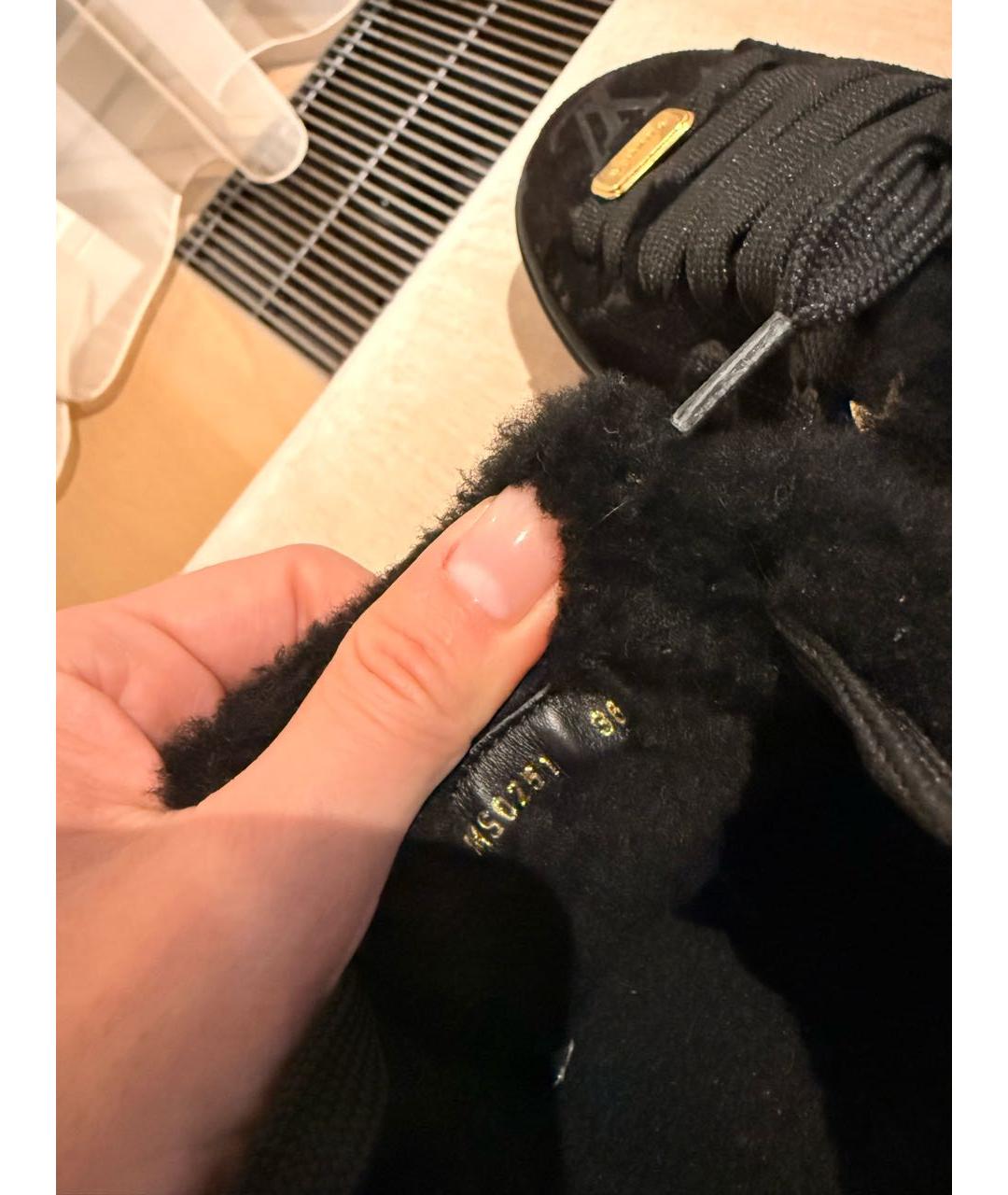 LOUIS VUITTON Черные замшевые кеды, фото 5