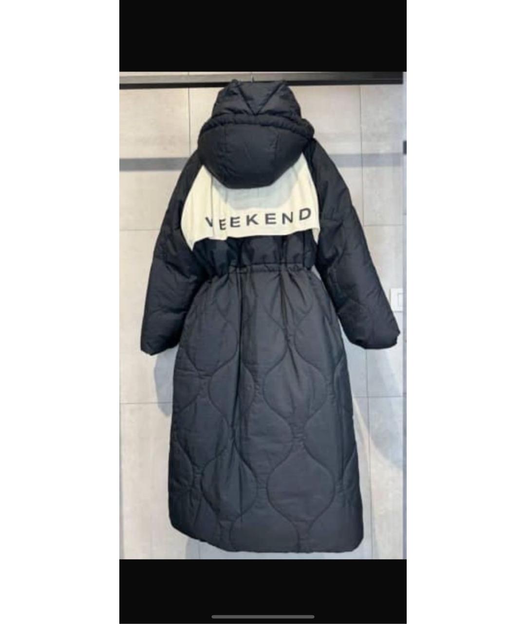 WEEKEND MAX MARA Черный полиэстеровый пуховик, фото 2