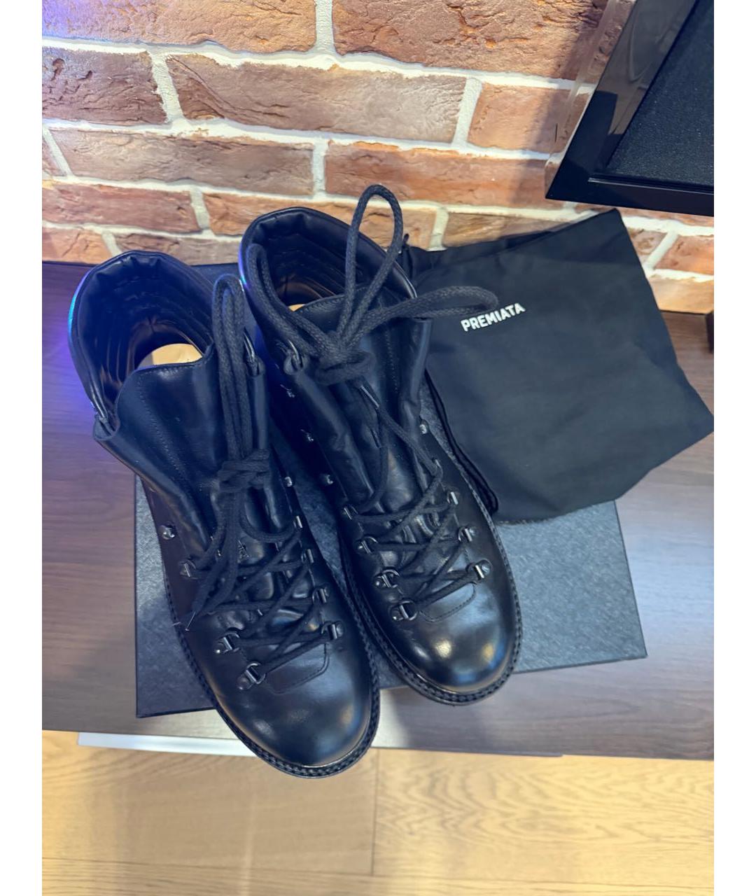 PREMIATA Черные кожаные высокие ботинки, фото 3