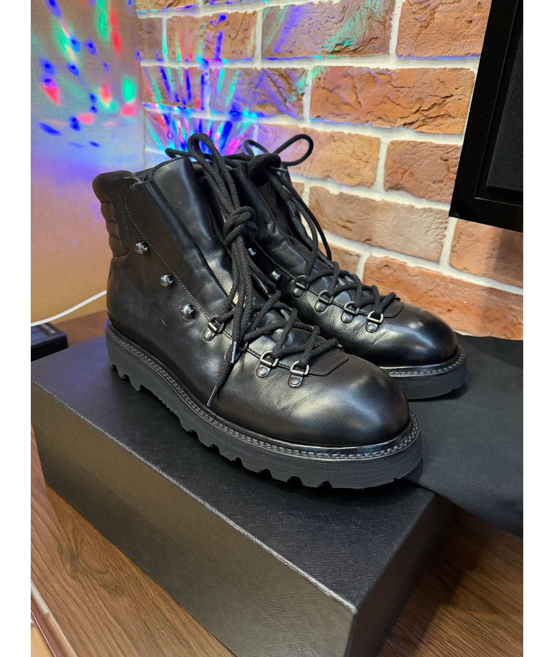 PREMIATA Черные кожаные высокие ботинки, фото 8