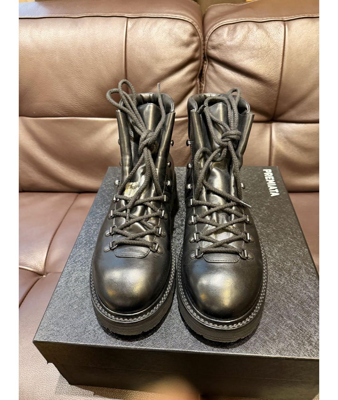 PREMIATA Черные кожаные высокие ботинки, фото 2